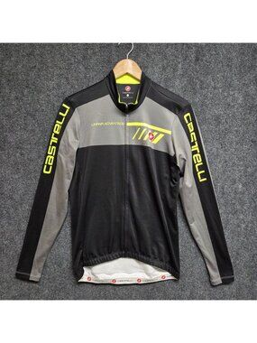 Castelli Cycling Jersey Mens Large Full Zip Thermal Unfair Advantage Long Sleeve